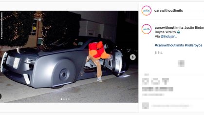 justin bieber rolls royce