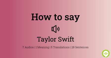 taylor swift pronunciation