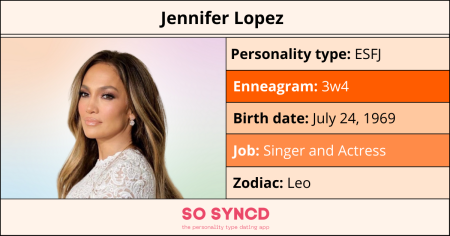 jennifer lopez personality type