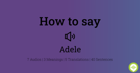 adele pronunciation