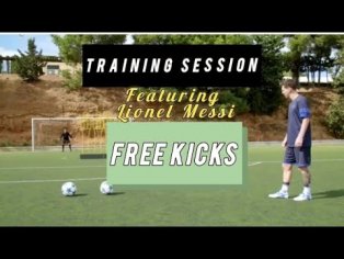 lionel messi kicking a soccer ball