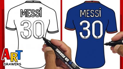 lionel messi jersey drawing