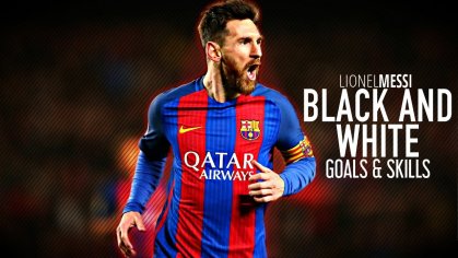 lionel messi black and white