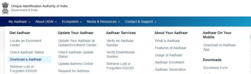 download aadhar card pdf password