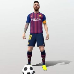 lionel messi 3d photo